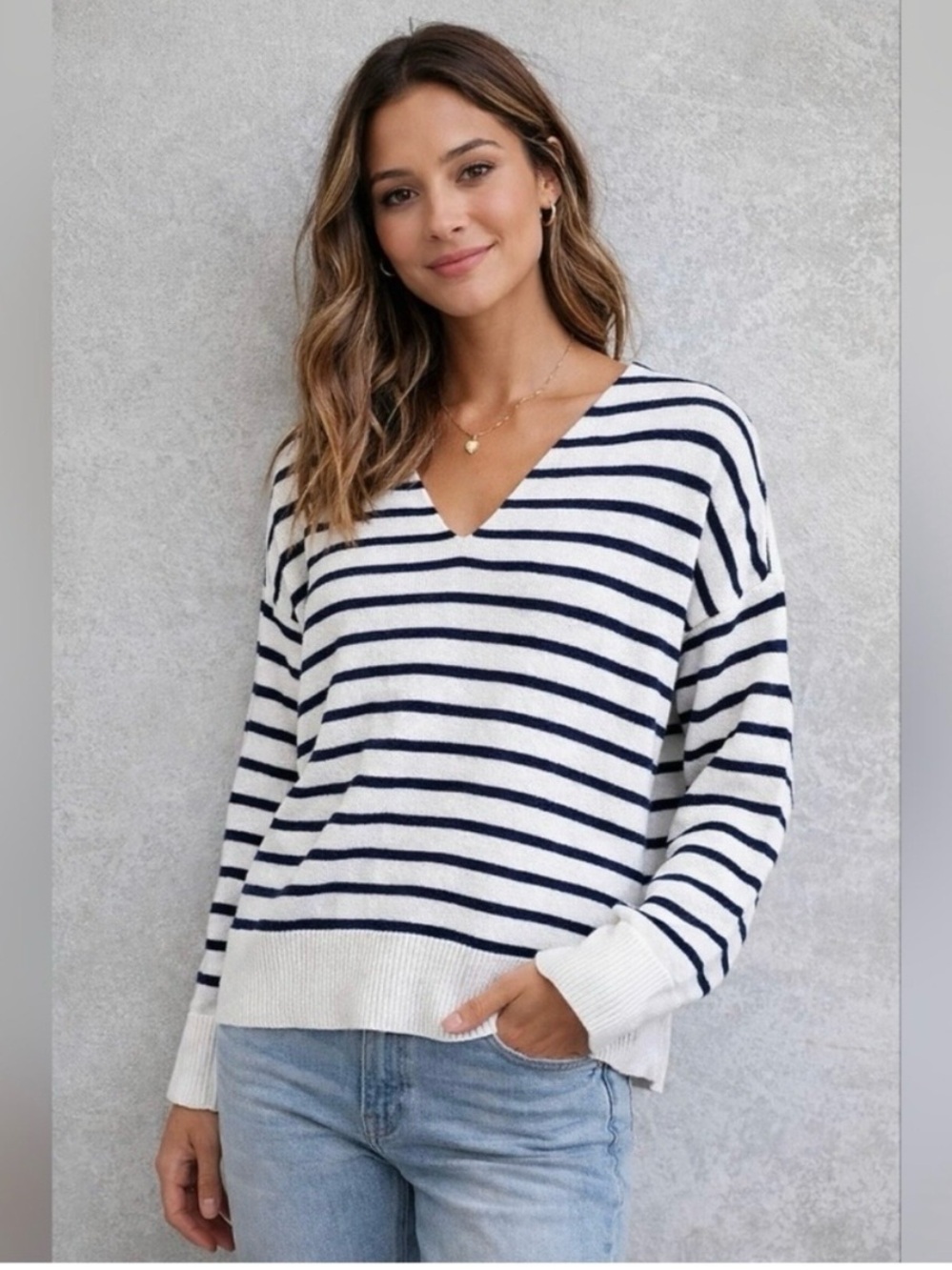 Kerri Rosenthal XOKR Next Smiles On You Stripe Sweater
